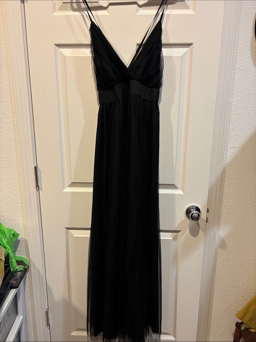 Dex Black Spaghetti-Strap Maxi Dress